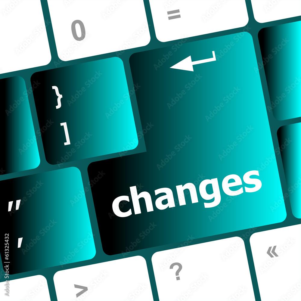Poster changes words on keyboard keys