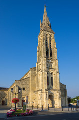 Fototapeta na wymiar Eglise Saint-Seurin Vendays-Montalivet