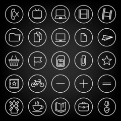 Set icons for business, communication, web