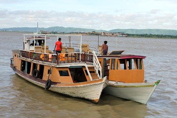 on the river