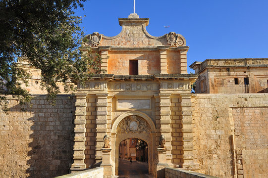 main entrance gate of Mdina,Maltas ancient capital
