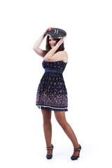 Beautiful woman holding a kitchen utensil