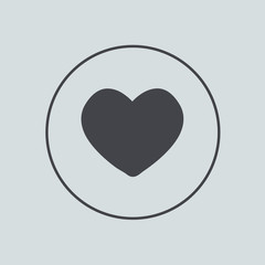 Vector circle icon on gray background. Eps 10