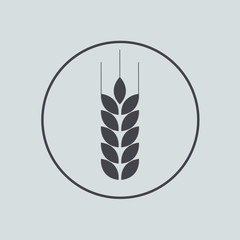 Vector circle icon on gray background. Eps 10