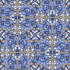 Decorative seamless pattern. Vector illustration.