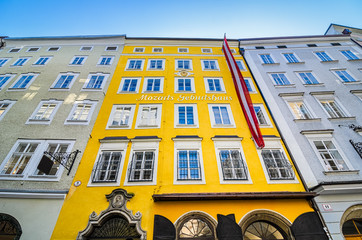 Birthplace of Mozart in Salzburg, Austria