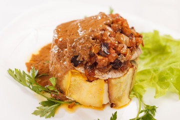 meat with vegetables