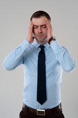 Business man headache
