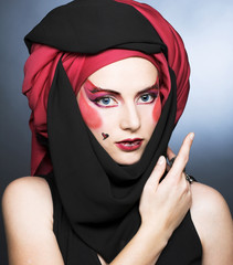 Young woman with creative make-up