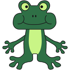 Funny Little Comic Frog