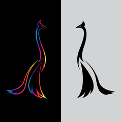 Vector image of peacock design © yod67