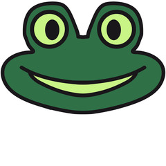 Funny Comic Frog Face