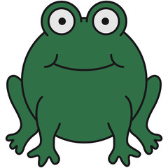 Funny Comic Frog Design