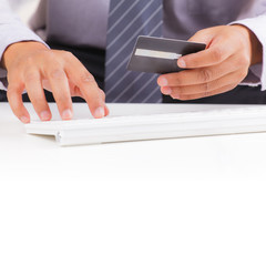 Businessman with credit card