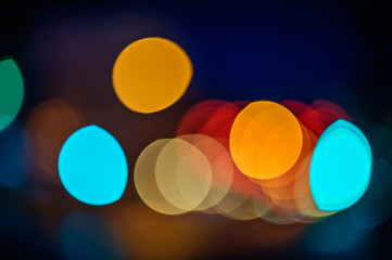 Lights on background bokeh effect