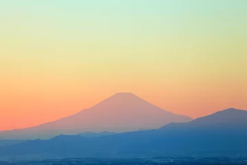 Foto op Canvas Mountain Fuji sunset © leungchopan