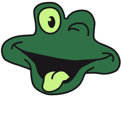Cheeky Comic Frog Face