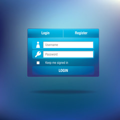 Login template form, eps 10
