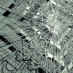 3d render abstract modern architecture background