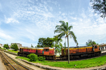 Fototapeta premium Cuban trains and railroads