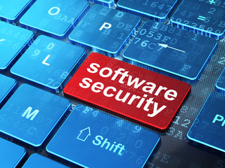 Fototapeta premium Safety concept: Software Security on computer keyboard
