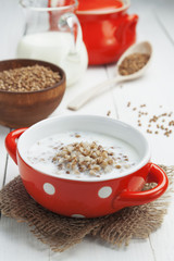 Buckwheat porridge with milk
