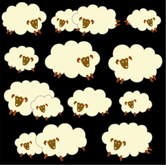 可愛いヒツジの素材,