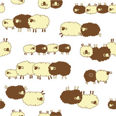 可愛いヒツジのパターン,