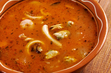 Manhattan clam chowder