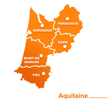 aquitaine région départements et villes