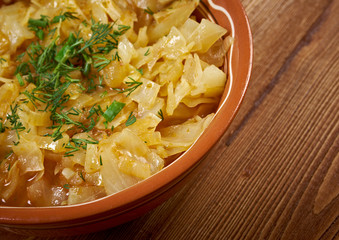 dish with cabbage stew