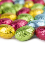 Chocolate eggs background