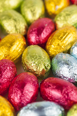 Chocolate eggs background