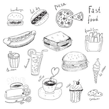 Fast Food Doodles