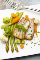 vegetables with fish
