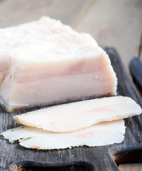 Piece of salted lard