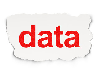 Information concept: Data on Paper background
