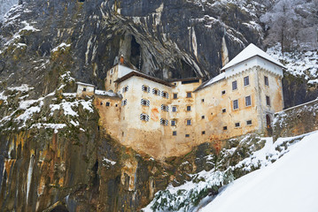 Predjama castle - Predjamski grad in winter, Slovenia
