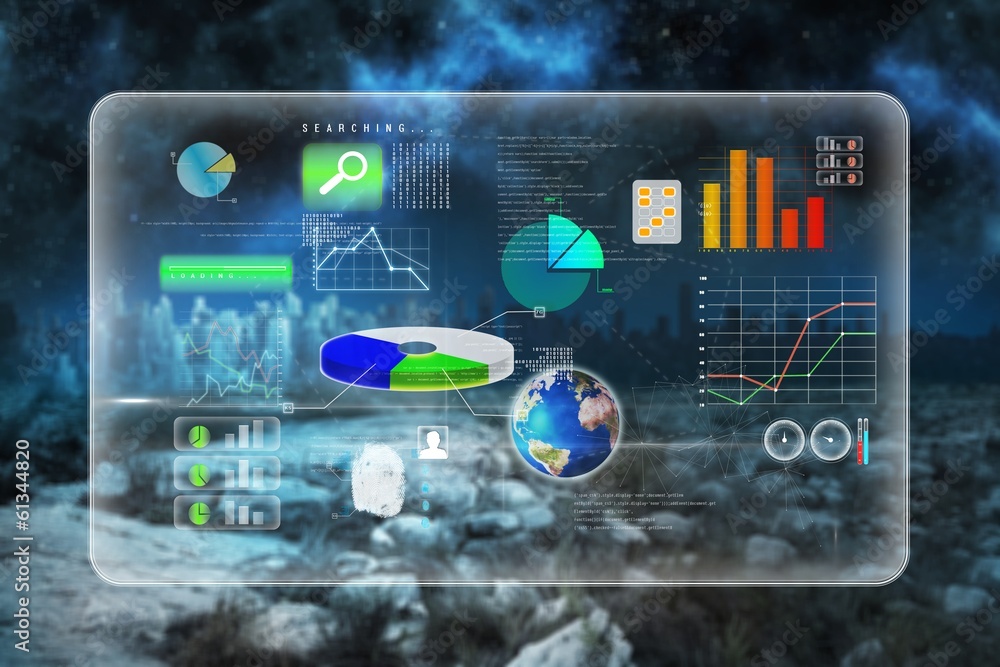 Poster composite image of business interface