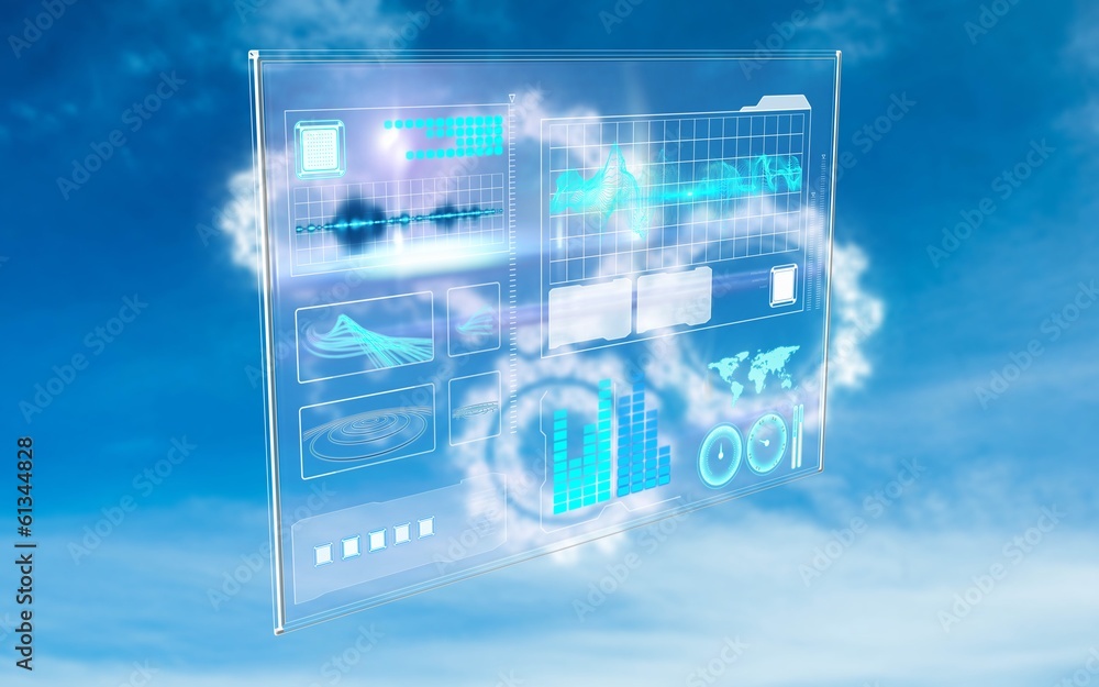 Poster composite image of business interface