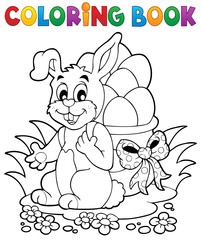 Coloring book Easter bunny 1