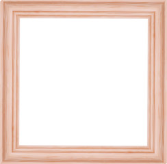 illustration with light wood frame on white