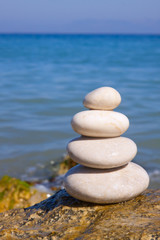 Spa stones and summer beach.  