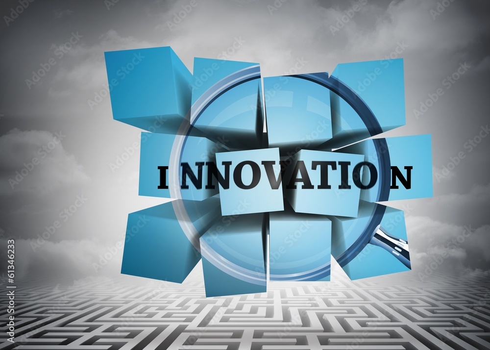 Poster Composite image of innovation on abstract screen