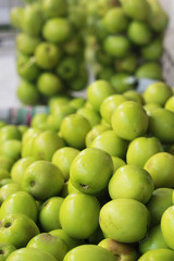 Green apples in the market
