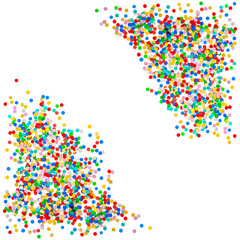 colorful confetti background. carnival party decoration