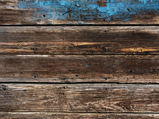 Old Wood Background - blue poured paint