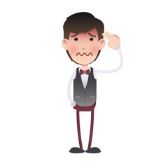 Man commit suicide over white background