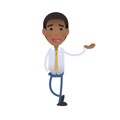 Businessman holding somethin