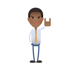 Devil businessman over isolated background.